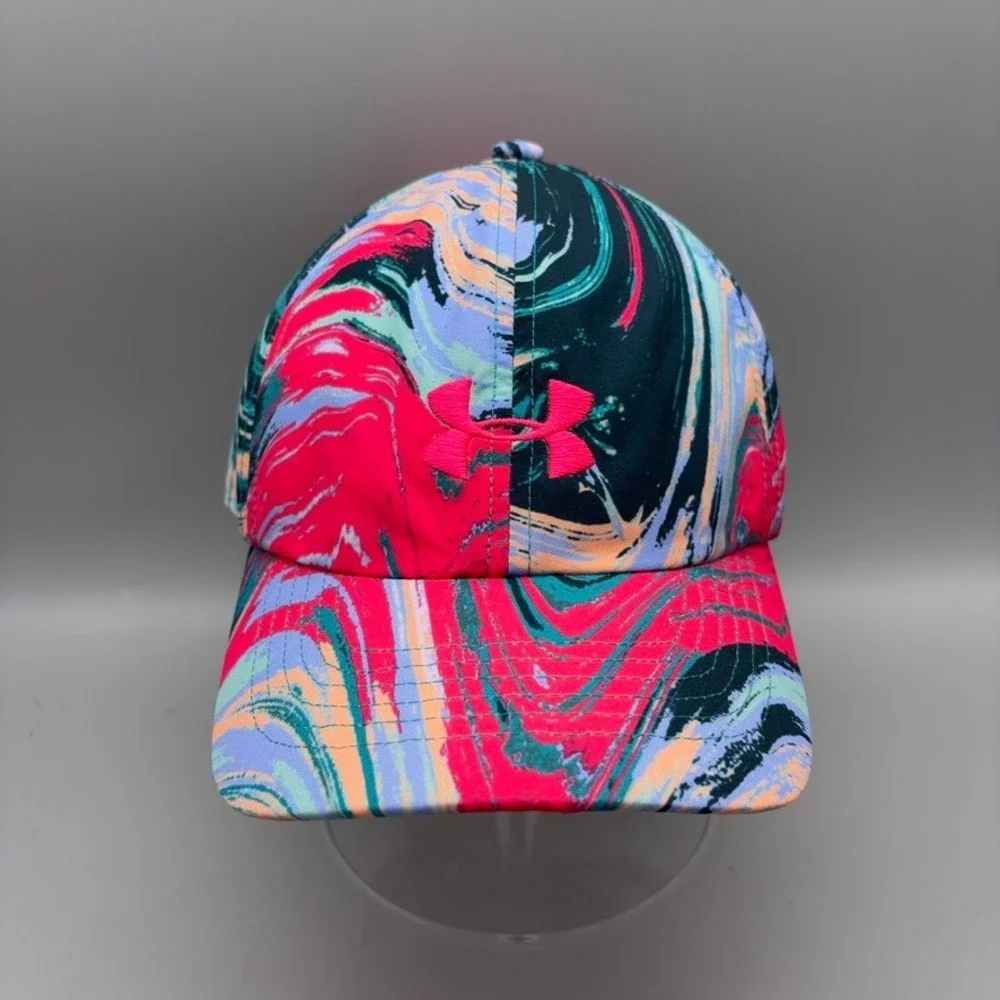 Under Armour Hat Youth OSFA Multicolor Marble Logo Adjustable Athletic Sporty